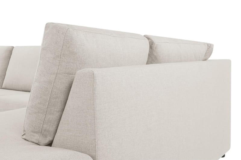 Crazy 4-seters Høyrevendt L-formet Sjeselongsofa i Stoff - Beige - Møbler - Sofaer - Sofaer med sjeselong - 3 seters sofa med divan