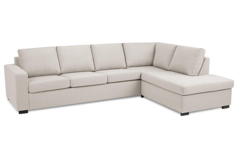 Crazy 4-seters Høyrevendt L-formet Sjeselongsofa i Stoff - Beige - Møbler - Sofaer - Sofaer med sjeselong - 3 seters sofa med divan