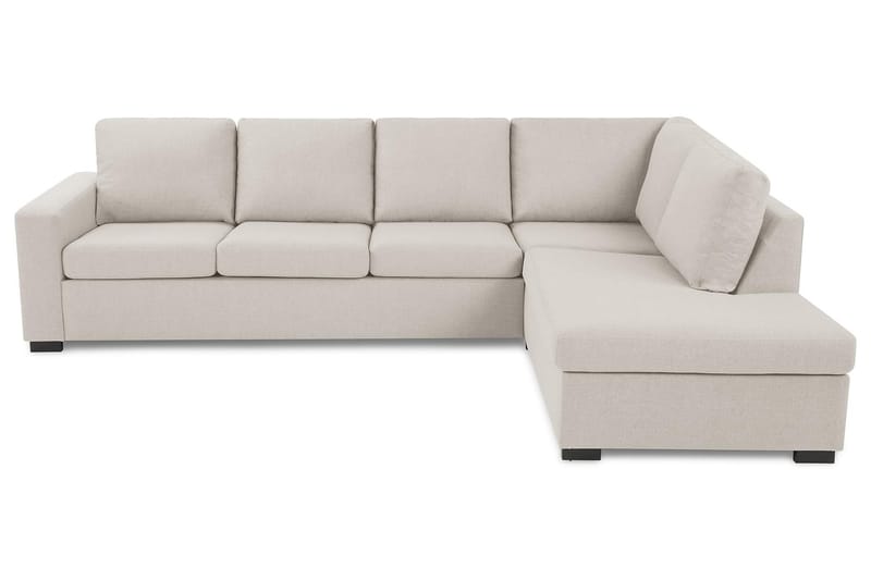 Crazy 4-seters Høyrevendt L-formet Sjeselongsofa i Stoff - Beige - Møbler - Sofaer - Sofaer med sjeselong - 3 seters sofa med divan