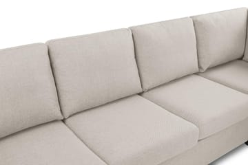 Crazy 4-seters Høyrevendt L-formet Sjeselongsofa i Stoff - Beige - Møbler - Sofaer - Sofaer med sjeselong - 3 seters sofa med divan