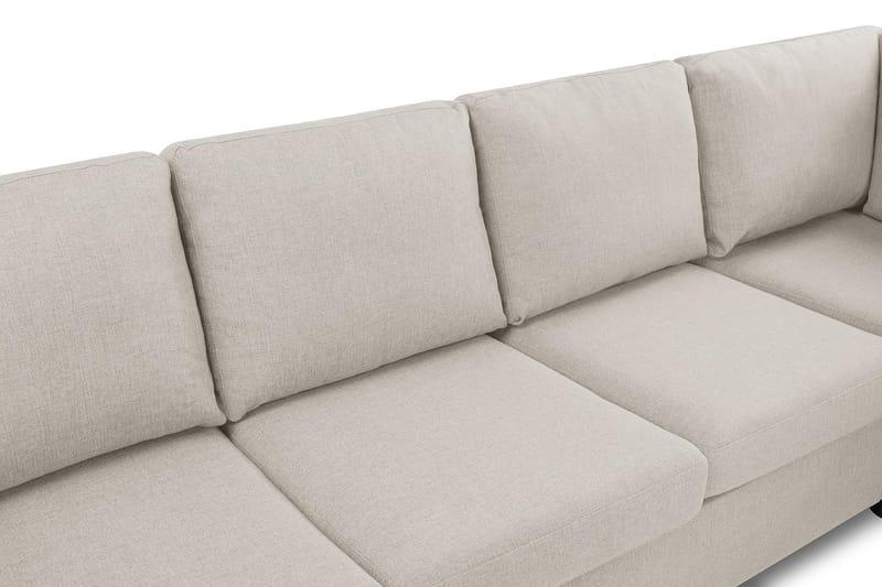 Crazy 4-seters Høyrevendt L-formet Sjeselongsofa i Stoff - Beige - Møbler - Sofaer - Sofaer med sjeselong - 3 seters sofa med divan