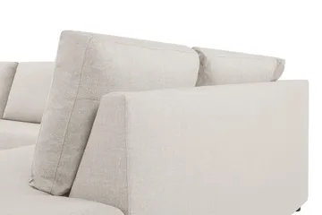 Crazy 4-seters Høyrevendt L-formet Sjeselongsofa i Stoff - Beige - Møbler - Sofaer - Sofaer med sjeselong - 3 seters sofa med divan