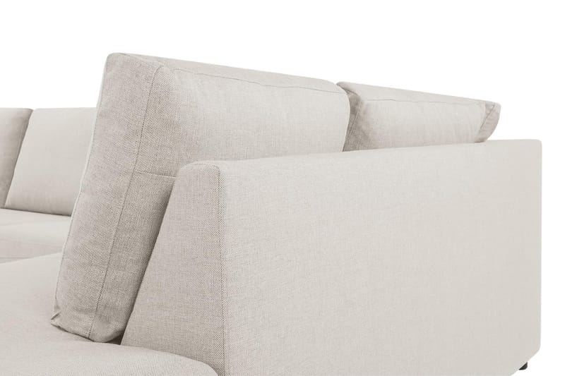 Crazy 4-seters Høyrevendt L-formet Sjeselongsofa i Stoff - Beige - Møbler - Sofaer - Sofaer med sjeselong - 3 seters sofa med divan