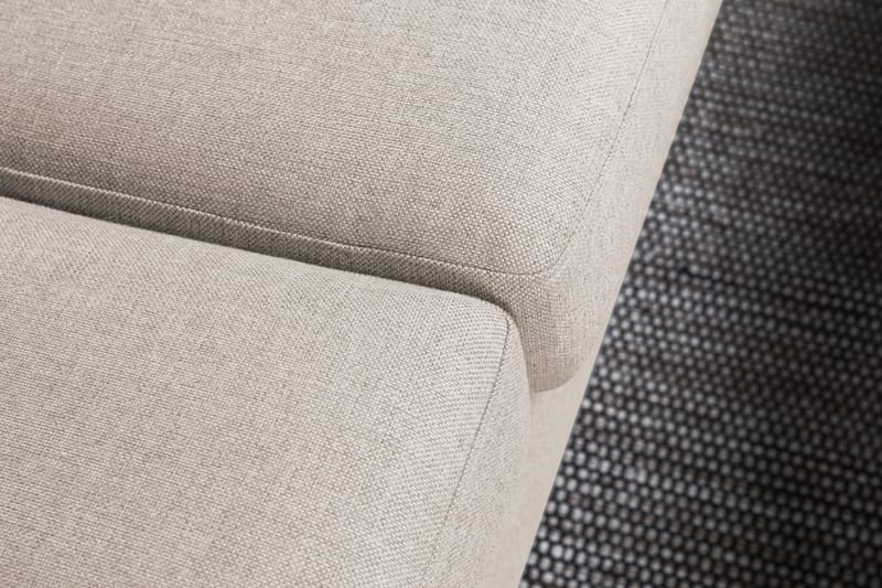 Crazy 4-seters Høyrevendt L-formet Sjeselongsofa i Stoff - Beige - Møbler - Sofaer - Sofaer med sjeselong - 3 seters sofa med divan