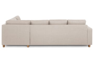 Crazy 4-seters Høyrevendt L-formet Sjeselongsofa i Stoff - Beige - Møbler - Sofaer - Sofaer med sjeselong - 3 seters sofa med divan