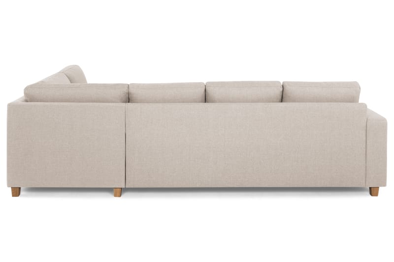 Crazy 4-seters Høyrevendt L-formet Sjeselongsofa i Stoff - Beige - Møbler - Sofaer - Sofaer med sjeselong - 3 seters sofa med divan