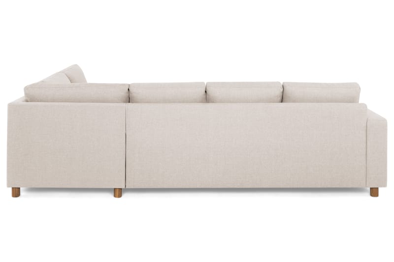 Crazy 4-seters Høyrevendt L-formet Sjeselongsofa i Stoff - Beige - Møbler - Sofaer - Sofaer med sjeselong - 3 seters sofa med divan