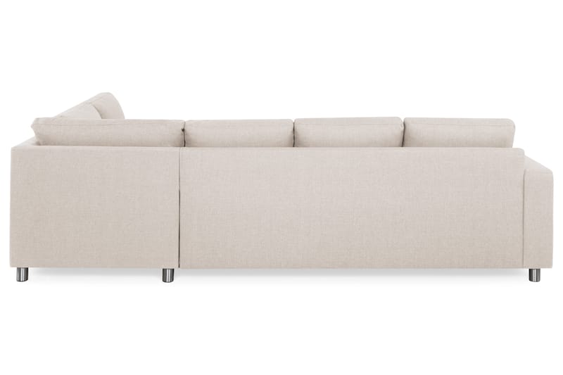 Crazy 4-seters Høyrevendt L-formet Sjeselongsofa i Stoff - Beige - Møbler - Sofaer - Sofaer med sjeselong - 3 seters sofa med divan