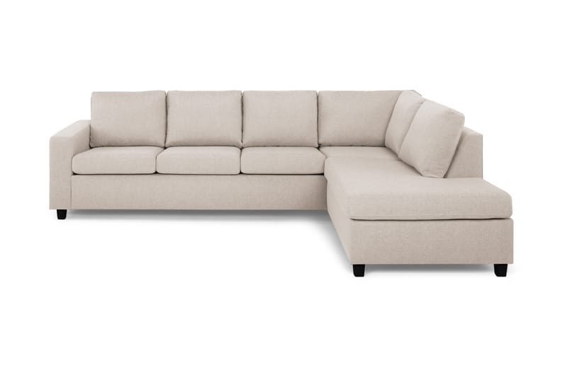 Crazy 4-seters Høyrevendt L-formet Sjeselongsofa i Stoff - Beige - Møbler - Sofaer - Sofaer med sjeselong - 3 seters sofa med divan