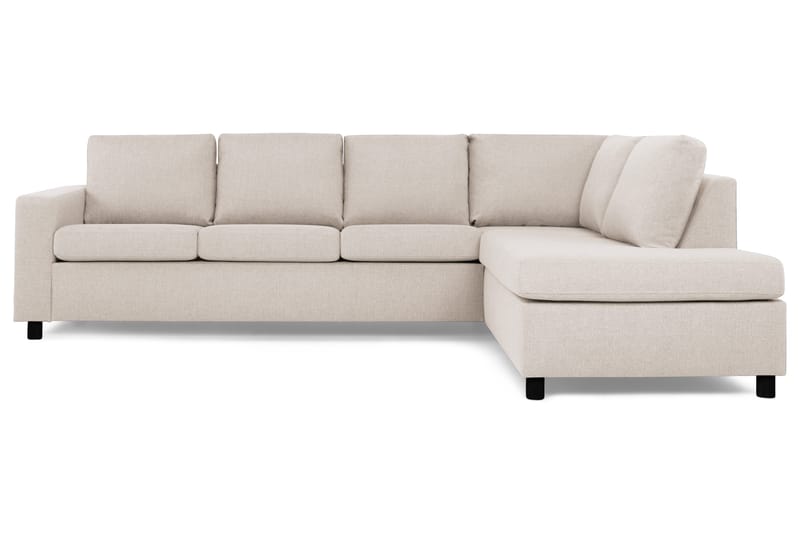Crazy 4-seters Høyrevendt L-formet Sjeselongsofa i Stoff - Beige - Møbler - Sofaer - Sofaer med sjeselong - 3 seters sofa med divan