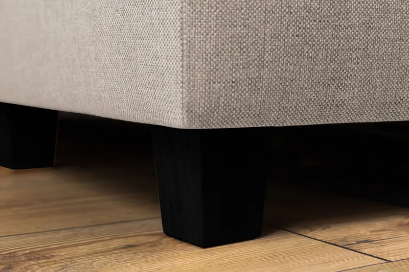 Crazy 4-seters Høyrevendt L-formet Sjeselongsofa i Stoff - Beige - Møbler - Sofaer - Sofaer med sjeselong - 3 seters sofa med divan