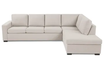 Crazy 4-seters Høyrevendt L-formet Sjeselongsofa i Stoff - Beige - Møbler - Sofaer - Sofaer med sjeselong - 3 seters sofa med divan