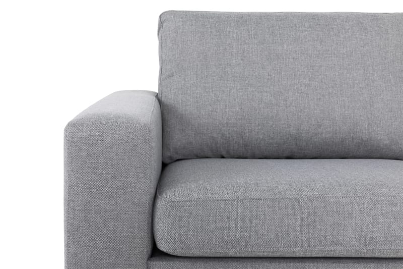 Crazy 4-seters Høyrevendt L-formet Sjeselongsofa i Stoff - Grå - Møbler - Sofaer - Sofaer med sjeselong - 3 seters sofa med divan