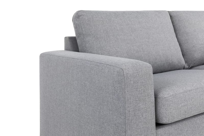 Crazy 4-seters Høyrevendt L-formet Sjeselongsofa i Stoff - Grå - Møbler - Sofaer - Sofaer med sjeselong - 3 seters sofa med divan