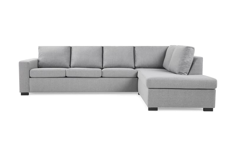 Crazy 4-seters Høyrevendt L-formet Sjeselongsofa i Stoff - Grå - Møbler - Sofaer - Sofaer med sjeselong - 3 seters sofa med divan