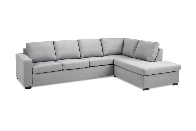 Crazy 4-seters Høyrevendt L-formet Sjeselongsofa i Stoff - Grå - Møbler - Sofaer - Sofaer med sjeselong - 3 seters sofa med divan