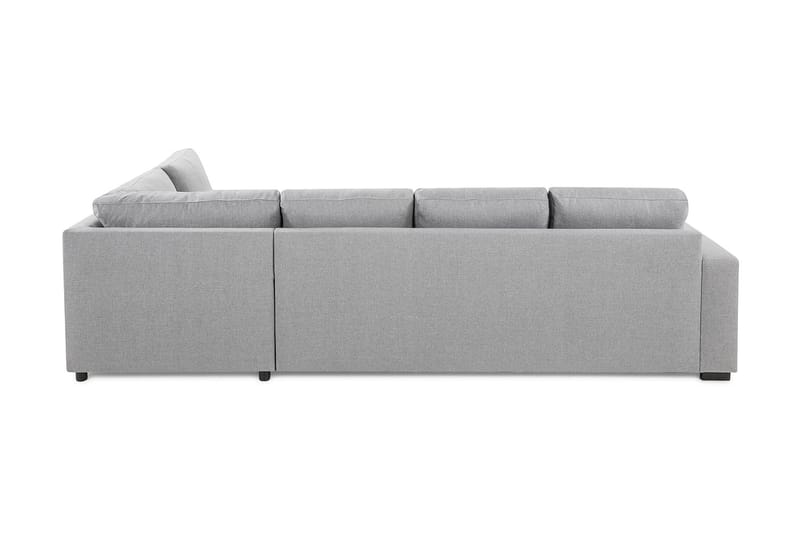 Crazy 4-seters Høyrevendt L-formet Sjeselongsofa i Stoff - Grå - Møbler - Sofaer - Sofaer med sjeselong - 3 seters sofa med divan