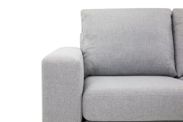 Crazy 4-seters Høyrevendt L-formet Sjeselongsofa i Stoff - Grå - Møbler - Sofaer - Sofaer med sjeselong - 3 seters sofa med divan