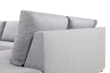 Crazy 4-seters Høyrevendt L-formet Sjeselongsofa i Stoff - Grå - Møbler - Sofaer - Sofaer med sjeselong - 3 seters sofa med divan