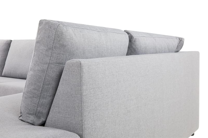 Crazy 4-seters Høyrevendt L-formet Sjeselongsofa i Stoff - Grå - Møbler - Sofaer - Sofaer med sjeselong - 3 seters sofa med divan