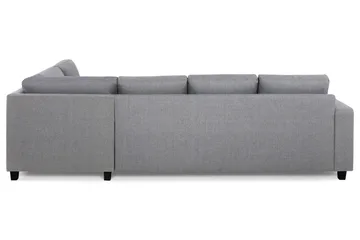 Crazy 4-seters Høyrevendt L-formet Sjeselongsofa i Stoff - Grå - Møbler - Sofaer - Sofaer med sjeselong - 3 seters sofa med divan