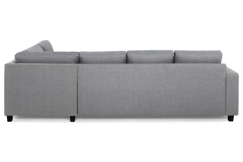 Crazy 4-seters Høyrevendt L-formet Sjeselongsofa i Stoff - Grå - Møbler - Sofaer - Sofaer med sjeselong - 3 seters sofa med divan