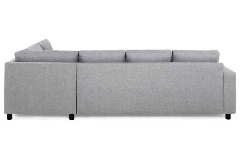 Crazy 4-seters Høyrevendt L-formet Sjeselongsofa i Stoff - Grå - Møbler - Sofaer - Sofaer med sjeselong - 3 seters sofa med divan