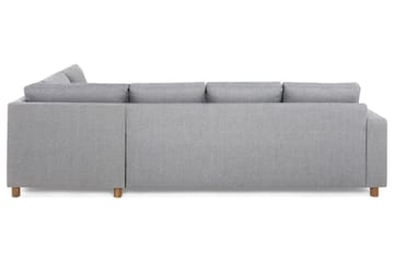 Crazy 4-seters Høyrevendt L-formet Sjeselongsofa i Stoff - Grå - Møbler - Sofaer - Sofaer med sjeselong - 3 seters sofa med divan