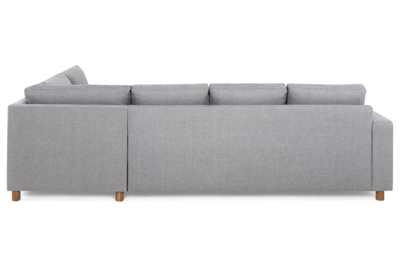 Crazy 4-seters Høyrevendt L-formet Sjeselongsofa i Stoff - Grå - Møbler - Sofaer - Sofaer med sjeselong - 3 seters sofa med divan