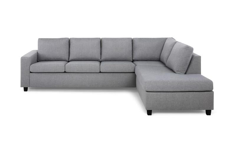 Crazy 4-seters Høyrevendt L-formet Sjeselongsofa i Stoff - Grå - Møbler - Sofaer - Sofaer med sjeselong - 3 seters sofa med divan