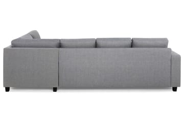 Crazy 4-seters Høyrevendt L-formet Sjeselongsofa i Stoff - Grå - Møbler - Sofaer - Sofaer med sjeselong - 3 seters sofa med divan
