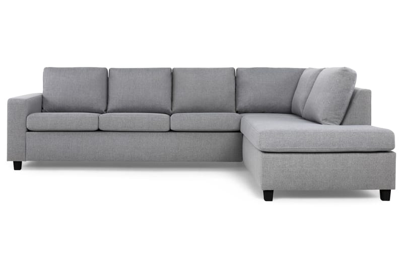 Crazy 4-seters Høyrevendt L-formet Sjeselongsofa i Stoff - Grå - Møbler - Sofaer - Sofaer med sjeselong - 3 seters sofa med divan