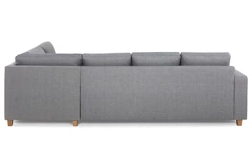Crazy 4-seters Høyrevendt L-formet Sjeselongsofa i Stoff - Grå - Møbler - Sofaer - Sofaer med sjeselong - 3 seters sofa med divan
