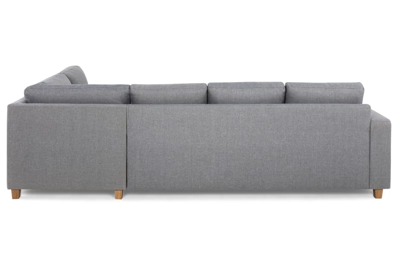 Crazy 4-seters Høyrevendt L-formet Sjeselongsofa i Stoff - Grå - Møbler - Sofaer - Sofaer med sjeselong - 3 seters sofa med divan