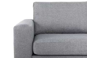 Crazy 4-seters Høyrevendt L-formet Sjeselongsofa i Stoff - Grå - Møbler - Sofaer - Sofaer med sjeselong - 3 seters sofa med divan