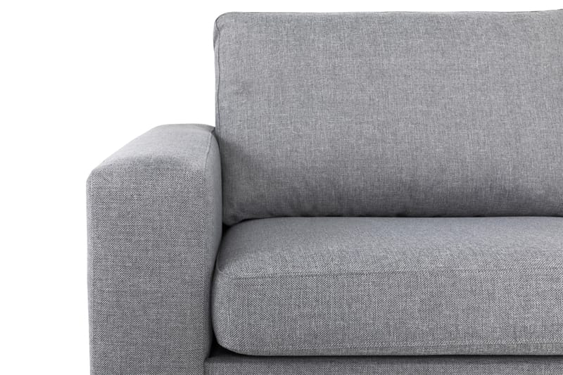 Crazy 4-seters Høyrevendt L-formet Sjeselongsofa i Stoff - Grå - Møbler - Sofaer - Sofaer med sjeselong - 3 seters sofa med divan