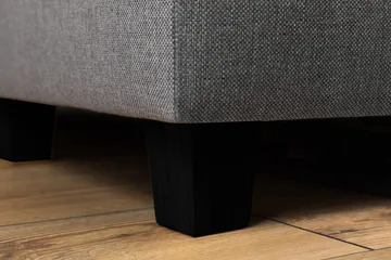 Crazy 4-seters Høyrevendt L-formet Sjeselongsofa i Stoff - Grå - Møbler - Sofaer - Sofaer med sjeselong - 3 seters sofa med divan
