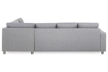 Crazy 4-seters Høyrevendt L-formet Sjeselongsofa i Stoff - Grå - Møbler - Sofaer - Sofaer med sjeselong - 3 seters sofa med divan