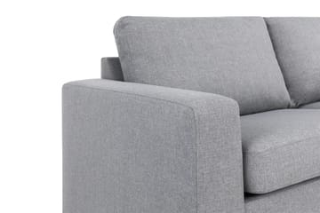 Crazy 4-seters Høyrevendt L-formet Sjeselongsofa i Stoff - Grå - Møbler - Sofaer - Sofaer med sjeselong - 3 seters sofa med divan