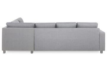 Crazy 4-seters Høyrevendt L-formet Sjeselongsofa i Stoff - Grå - Møbler - Sofaer - Sofaer med sjeselong - 3 seters sofa med divan