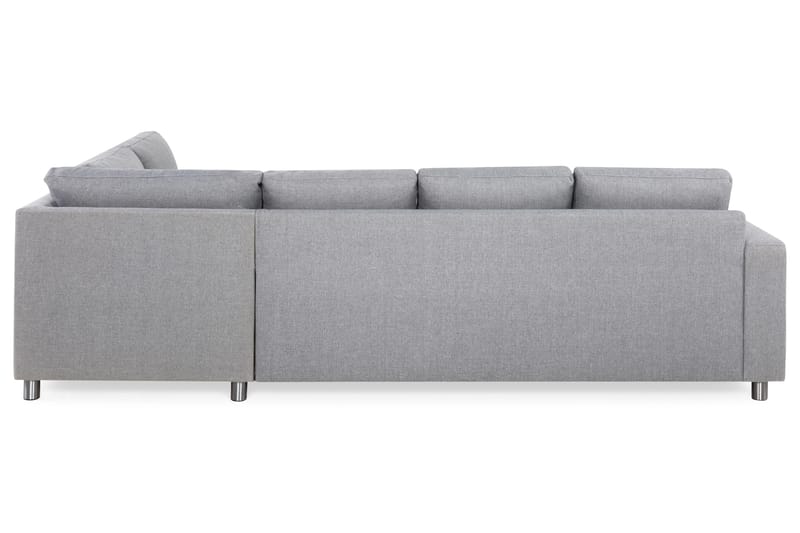 Crazy 4-seters Høyrevendt L-formet Sjeselongsofa i Stoff - Grå - Møbler - Sofaer - Sofaer med sjeselong - 3 seters sofa med divan