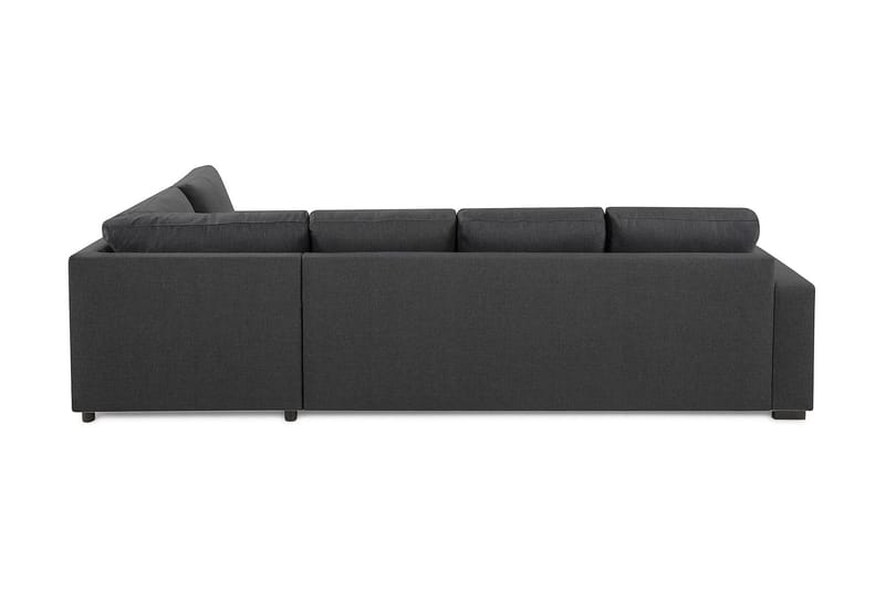 Crazy 4-seters Høyrevendt L-formet Sjeselongsofa i Stoff - Mørk grå - Møbler - Sofaer - Sofaer med sjeselong - 3 seters sofa med divan