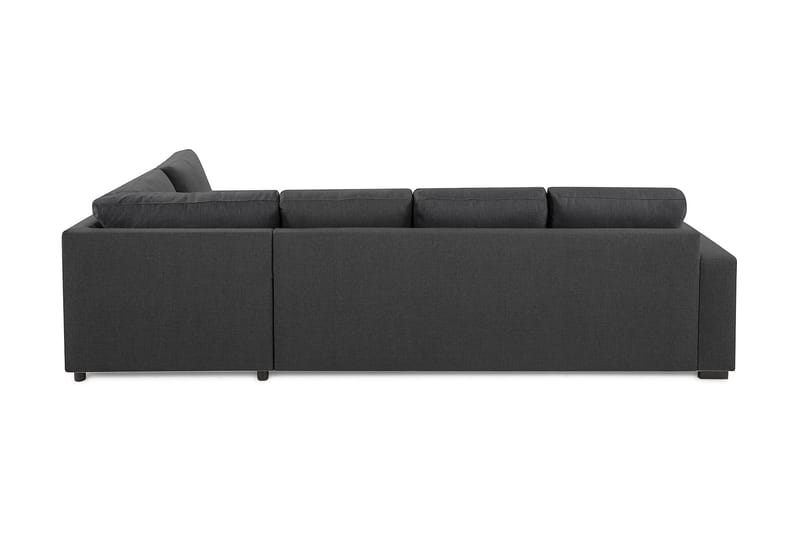 Crazy 4-seters Høyrevendt L-formet Sjeselongsofa i Stoff - Mørk grå - Møbler - Sofaer - Sofaer med sjeselong - 3 seters sofa med divan