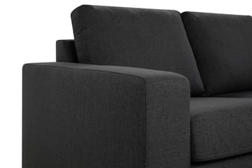 Crazy 4-seters Høyrevendt L-formet Sjeselongsofa i Stoff - Mørk grå - Møbler - Sofaer - Sofaer med sjeselong - 3 seters sofa med divan