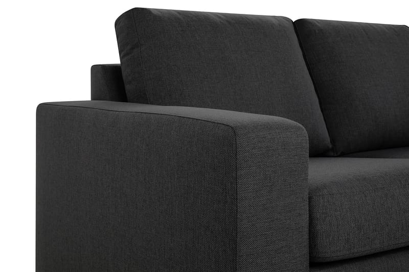 Crazy 4-seters Høyrevendt L-formet Sjeselongsofa i Stoff - Mørk grå - Møbler - Sofaer - Sofaer med sjeselong - 3 seters sofa med divan