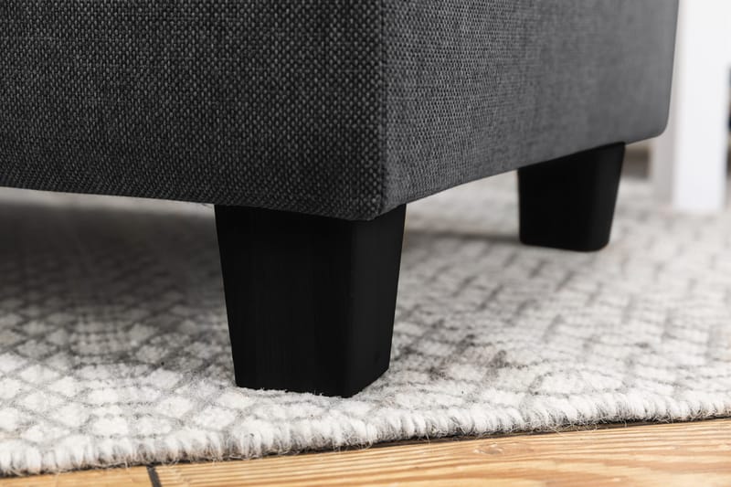 Crazy 4-seters Høyrevendt L-formet Sjeselongsofa i Stoff - Mørk grå - Møbler - Sofaer - Sofaer med sjeselong - 3 seters sofa med divan