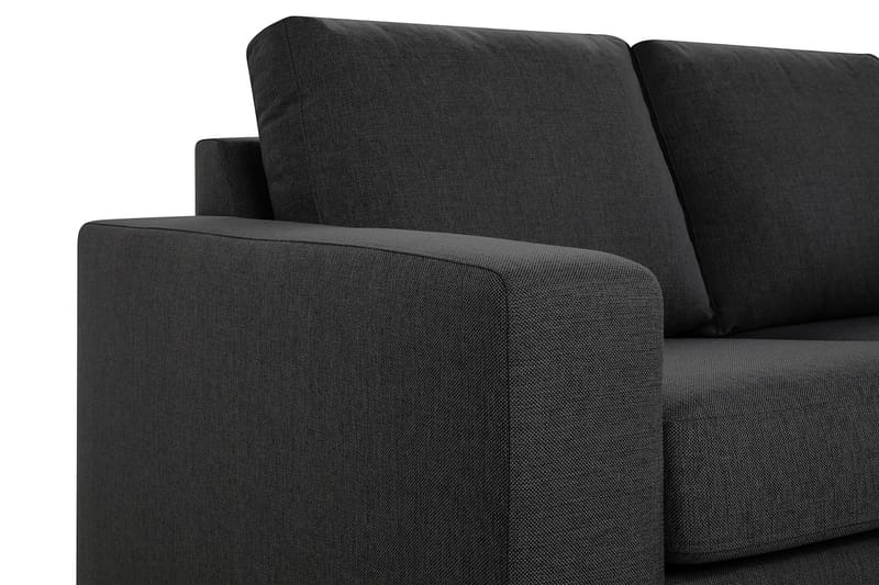 Crazy 4-seters Høyrevendt L-formet Sjeselongsofa i Stoff - Mørk grå - Møbler - Sofaer - Sofaer med sjeselong - 3 seters sofa med divan