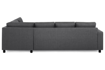Crazy 4-seters Høyrevendt L-formet Sjeselongsofa i Stoff - Mørk grå - Møbler - Sofaer - Sofaer med sjeselong - 3 seters sofa med divan