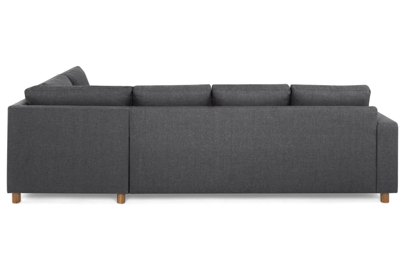 Crazy 4-seters Høyrevendt L-formet Sjeselongsofa i Stoff - Mørk grå - Møbler - Sofaer - Sofaer med sjeselong - 3 seters sofa med divan