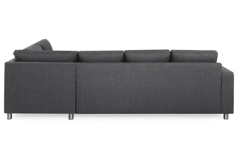 Crazy 4-seters Høyrevendt L-formet Sjeselongsofa i Stoff - Mørk grå - Møbler - Sofaer - Sofaer med sjeselong - 3 seters sofa med divan